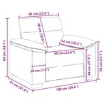 vidaXL Fauteuil noir 60 cm similicuir