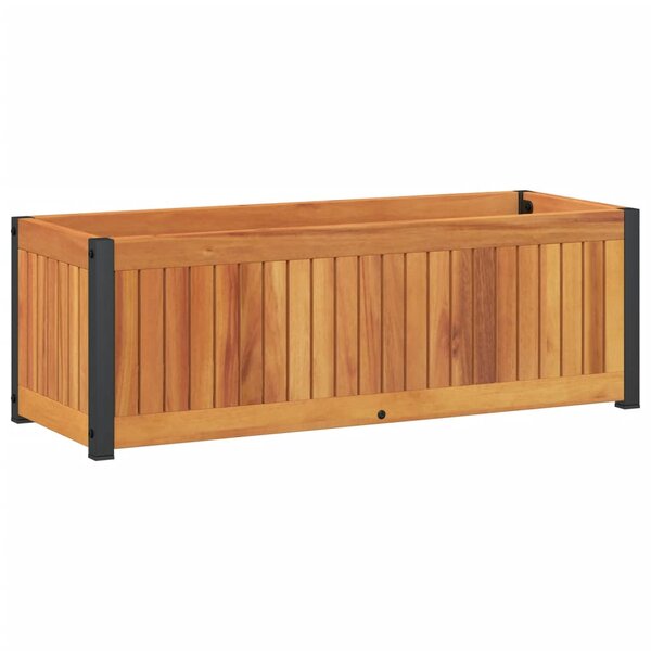 vidaXL Jardinière 80x30x27 5 cm bois massif d'acacia et acier