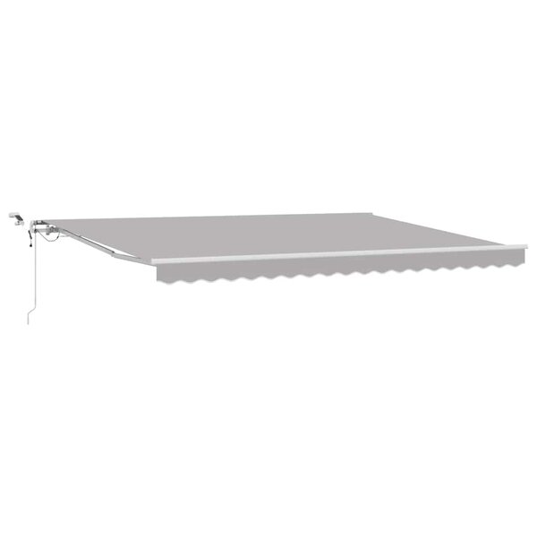 vidaXL Auvent Rétractable Gris clair 450 × 300 cm Polyester et métal