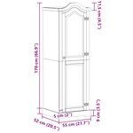 vidaXL Armoires Blanc 55 x 52 x 170 cm Pin massif