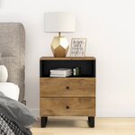 vidaXL Table de chevet 50x33x62 cm Bois de manguier et d'ingénierie