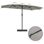 vidaXL Parasol de jardin Couleur sable 385 x 209 x 244 cm tissu
