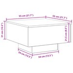 vidaXL Table Basse Chêne noir 55 x 55 x 31 cm Bois d'ingénierie