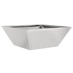 vidaXL Cache-pot de jardin Argent 40 x 40 x 15 cm Acier inoxydable