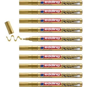 Marqueur Peinture brillante Calligraphie 753 Or 1-2 5 mm x 10 EDDING