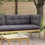 vidaXL Unité de canapé d'angle Acacia Clair et Gris Foncé