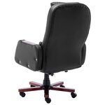 vidaXL Chaise de bureau Noir Similicuir