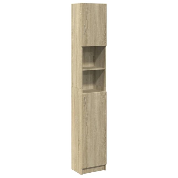vidaXL Armoire de salle de bain Chêne sonoma 32x25 5x190 cm Aggloméré