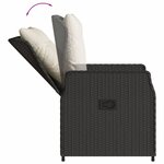 vidaXL Ensemble à manger de jardin coussins 5Pièces Noir Résine tressée