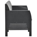 Salon de jardin meuble d'extérieur ensemble de mobilier 3 pièces avec coussins pp rotin anthracite 02_0015989