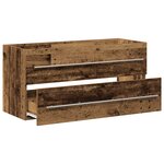 vidaXL Meuble pour Évier avec tiroir Bois Ancien 100 x 38.5 x 48 cm