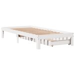 vidaXL Cadre de lit avec tiroirs sans matelas blanc 90x190 cm