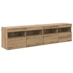 vidaXL Meubles TV muraux 2 Pièces Chêne artisanal 80 x 30 x 40 cm