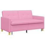 vidaXL Canapé-lit escamotable Rose Tissu