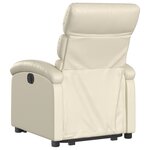 vidaXL Fauteuil inclinable électrique crème similicuir