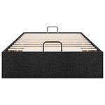 vidaXL Cadre de lit ottoman sans matelas noir 90x200 cm tissu