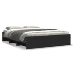 vidaXL Cadre de lit sans matelas noir 150x200 cm bois d'ingénierie