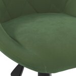vidaXL Chaise pivotante de bureau Vert foncé Velours