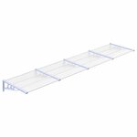 vidaXL Auvent de porte Gris et transparent 396x90 cm Polycarbonate