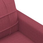vidaXL Ensemble de canapés 3 Pièces avec coussins Rouge bordeaux Tissu