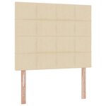 vidaXL Lit avec rangement et matelas Crème 120 x 190 cm tissu