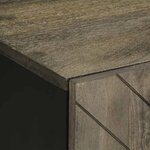 vidaXL Meuble TV noir 105x33x46 cm bois massif de manguier