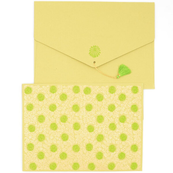 PAPERTREE MONSOON Lot de 5 Enveloppes (A5) - Anis