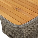 vidaXL Ensemble à manger de jardin 5 Pièces coussins gris résine tressée