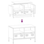 vidaXL Meuble TV blanc 68x39x43 5 cm acier laminé à froid