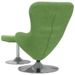 vidaXL Chaise Œuf avec Pouf Vert clair 63 x 73 x 90 cm Velours