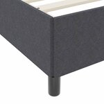 Cadre de lit vidaXL Gris Foncé 120x190 cm en Tissu Côtelé