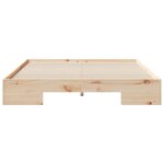 vidaXL Cadre de lit surélevé Marron 160 x 200 cm Bois massif en pin