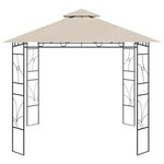 vidaXL Belvédère 3x3x2 7 m Crème 160 g/m²