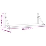 vidaXL Étagères murales 2Pièces sonoma gris 80x25x25 5 cm bois ingénierie