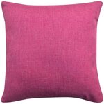vidaXL Housses de coussin 4 Pièces Aspect de lin Rose 40x40 cm