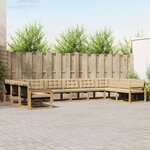 vidaXL Ensemble de canapés d'extérieur 10 pc Blanc et Beige