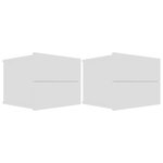 vidaXL Tables de chevet 2 Pièces Blanc 40x30x30 cm Bois d'ingénierie