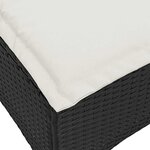 vidaXL Tabourets jardin coussins 2 Pièces noir 55x55x36 cm résine tressée