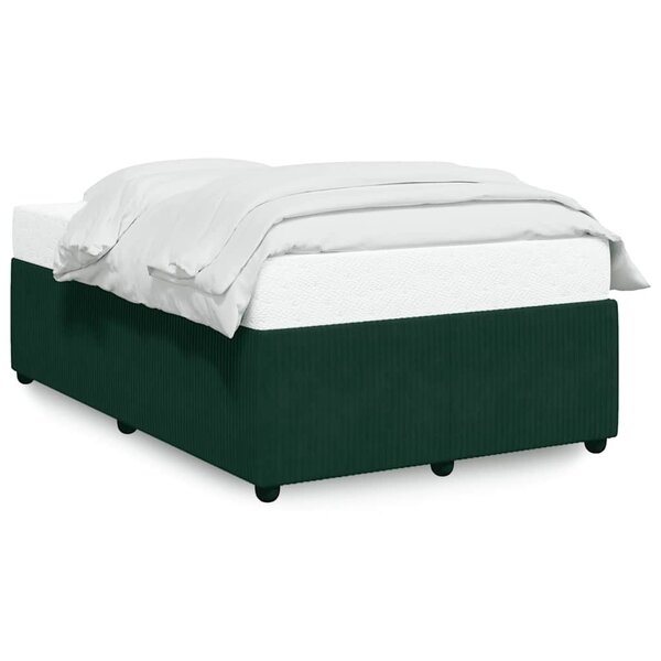 vidaXL Cadre de lit sans matelas vert foncé 120x190 cm velours