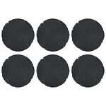 vidaXL Dalle de jardin 6 pièces Noir Ø 45 x 1 8 cm Caoutchouc