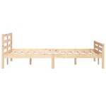 vidaXL Cadre de lit Bois massif 140x190 cm