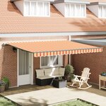 vidaXL Auvent Rétractable Automatique Jaune et Orange 450x350 cm