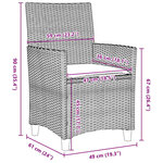 vidaXL Ensemble de salle à manger pour jardin 5 Pièces Noir polyrotin