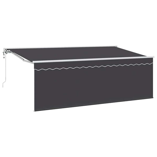 vidaXL Auvent Rétractable Anthracite 400 x 200 cm tissu