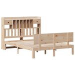 vidaXL Lit bibliothèque sans matelas 140x200 cm bois massif de pin