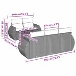 vidaXL Salon de jardin 6 Pièces avec coussins noir résine tressée