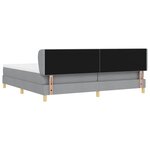 Lit Box Spring vidaXL avec Matelas Gris clair 200x200 cm en Tissu