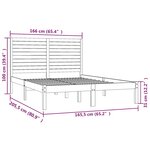 vidaXL Cadre de lit sans matelas blanc 160x200 cm bois massif
