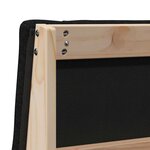 vidaXL Tête de lit capitonnée Noir 75 cm Pin massif