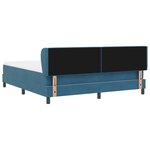 vidaXL Lit à ressorts avec tête de lit Bleu foncé 180 x 200 cm Velours